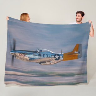 P-51 MUSTANG FLEECE DEKEN