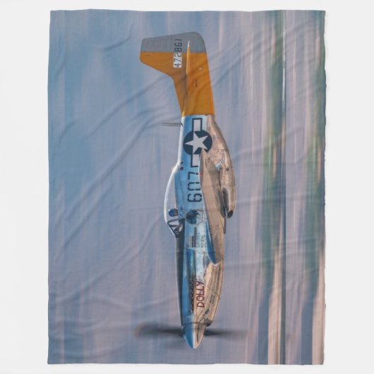 P-51 MUSTANG FLEECE DEKEN (Voorkant)