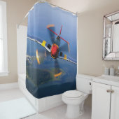 P-51 Mustang gevechtsvliegtuig Douchegordijn (In situ)