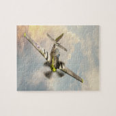 P-51 Mustang gevechtsvliegtuig uit de Tweede Werel Legpuzzel (Horizontaal)