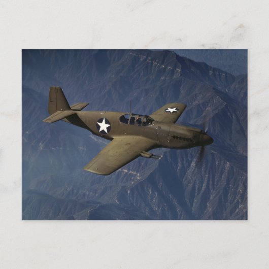 P-51 Mustang in Flight, 1942 Briefkaart (Voorkant)