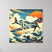  P-51 Mustang in Ukiyo-e Art