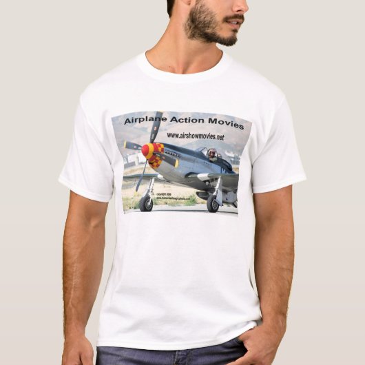 P-51 Mustang & Japanse Nul Mannen T-Shirt (Voorkant)