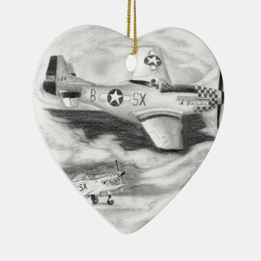 (P-51) Mustang Keramisch Ornament (Rechts)