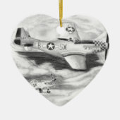 (P-51) Mustang Keramisch Ornament (Voorkant)