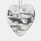 (P-51) Mustang Keramisch Ornament (Links)