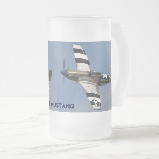 P-51 MUSTANG MATGLAS BIERPUL (Voorkant rechts)