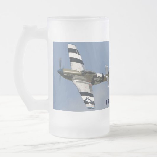 P-51 MUSTANG MATGLAS BIERPUL (Links)