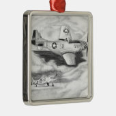(P-51) Mustang Metalen Ornament (Rechts)
