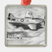 (P-51) Mustang Metalen Ornament (Voorkant)