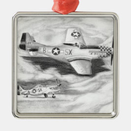 (P-51) Mustang Metalen Ornament