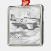 (P-51) Mustang Metalen Ornament (Links)