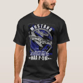 P-51 Mustang North American Aviation WW2 Fighter T-shirt (Voorkant)