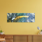 P-51 Mustang oorlogsvliegtuig WW2 hondengevecht sc Canvas Afdruk (Insitu (Woonkamer))