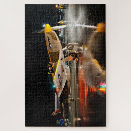 P-51 Mustang op de Wet Tarmac Legpuzzel