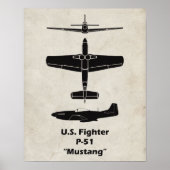 P-51 Mustang Poster (Voorkant)