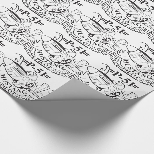 P-51 MUSTANG rc modelpiloot Cadeaupapier (Hoek)