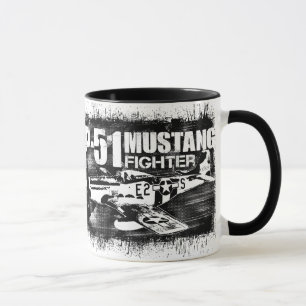 P-51 Mustang Ringer Coffee Mok