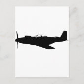 P-51 Mustang Silhouette Briefkaart (Voorkant)