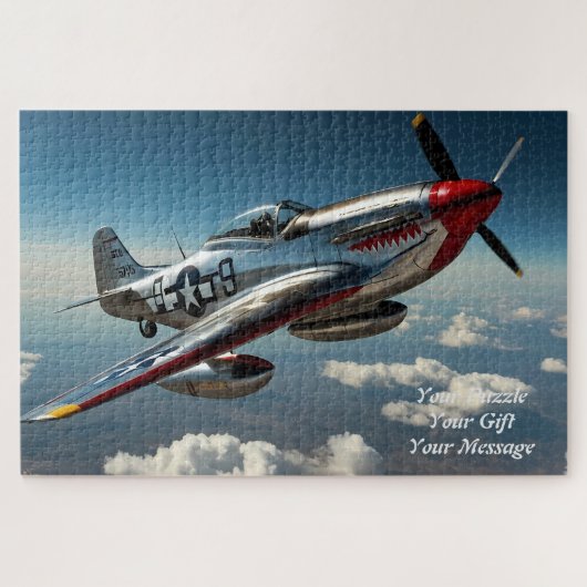 P-51 Mustang tijdens de vlucht: Legend of the Skie Legpuzzel (Horizontaal)