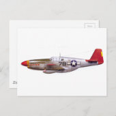  P-51 Mustang Tuskegee Airmen Wereldoorlog II Briefkaart (Voorkant / Achterkant)