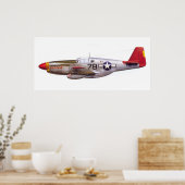  P-51 Mustang Tuskegee Airmen Wereldoorlog II Poster (Keuken)