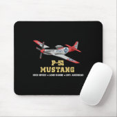 P-51 Mustang Tweede Wereldoorlog bommenwerper Muismat (Met muis)