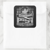 P-51 Mustang Vierkante Sticker (Tas)