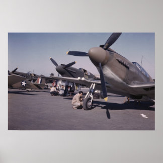 P-51 Mustang Vintage Foto Poster | 1942