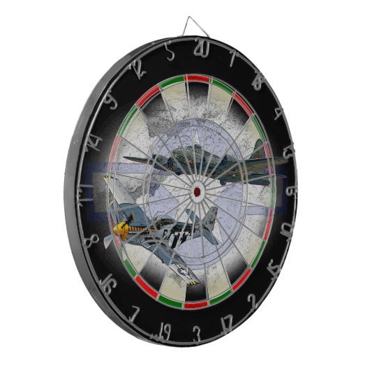 P-51 Mustang-vliegescorte Dartbord (Voorkant Links)