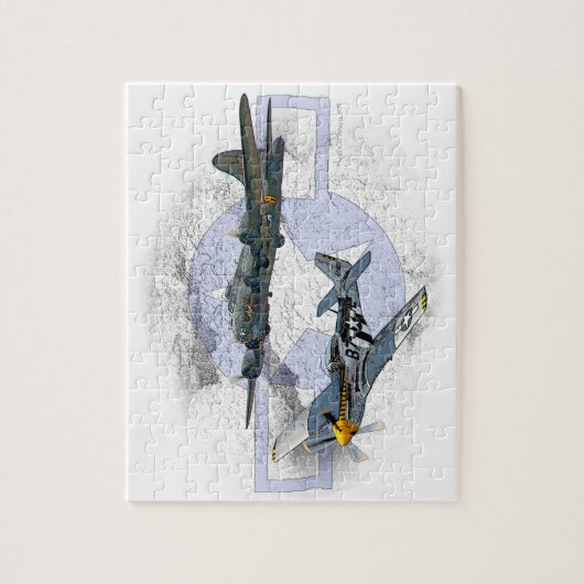 P-51 Mustang-vliegescorte Legpuzzel (Verticaal)