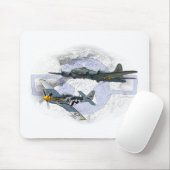 P-51 Mustang-vliegescorte Muismat (Met muis)