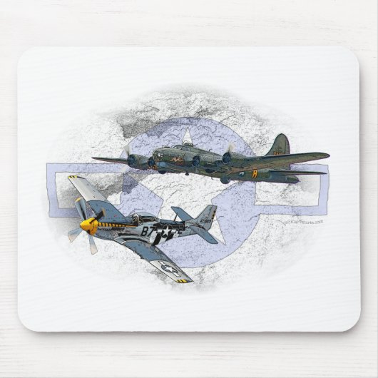 P-51 Mustang-vliegescorte Muismat (Voorkant)