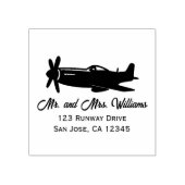 P-51 Mustang Vliegtuig Cool Piloot Pret Aviatie Rubberstempel (Afrduk)