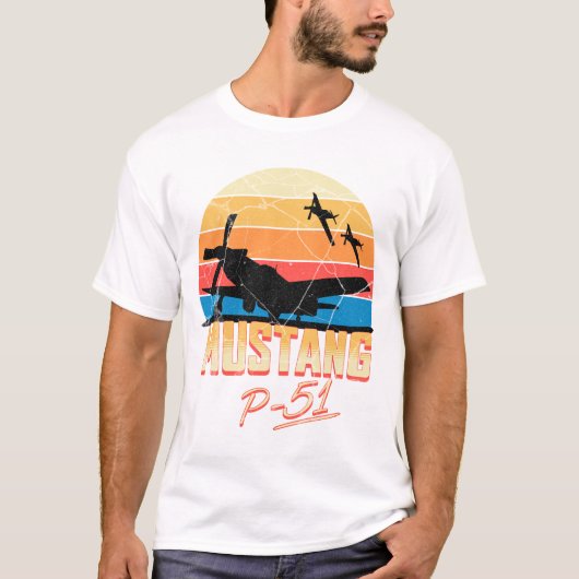 P-51 Mustang Warbird - Pilootgeschenken T-shirt (Voorkant)