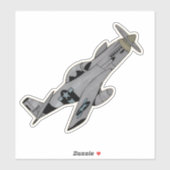 P-51 Mustang, WW2 Fighter Vliegtuig Sticker (Vel)