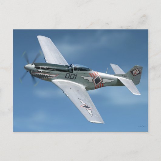 P-51 "Shark of Zambales" Briefkaart (Voorkant)