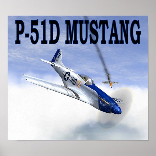 P-51 versus BF109 POSTER (Voorkant)