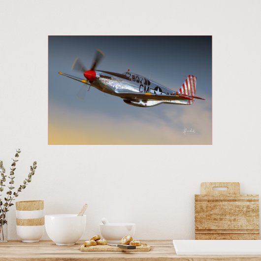 P-51C Mustang Poster (Keuken)