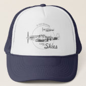 P-51D Mustang "Cadillac of the Skies" cap Trucker Pet (Voorkant)