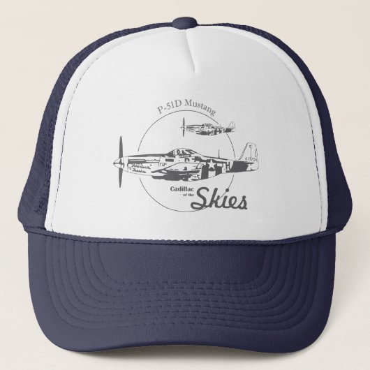 P-51D Mustang "Cadillac of the Skies" cap Trucker Pet (Voorkant)