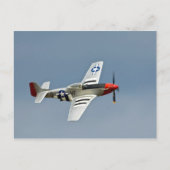 P-51D Mustang Fighter met D-Day-markeringen Briefkaart (Voorkant)