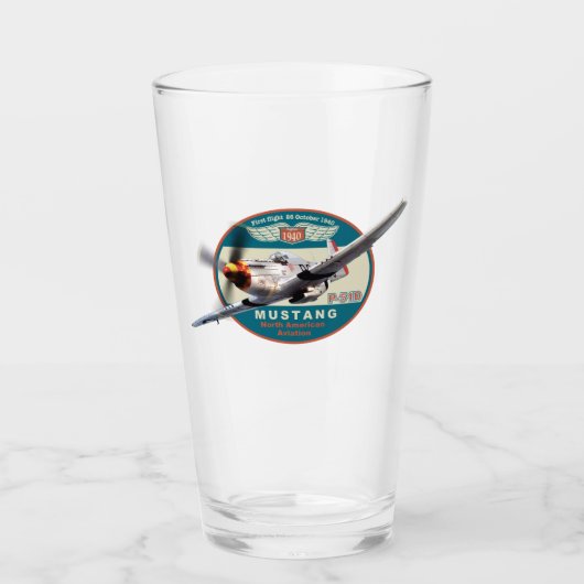 "P-51D Mustang" Glas (Voorkant)