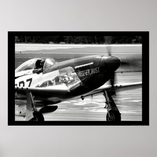 P-51D Mustang - Hell-er Bust Poster (Voorkant)