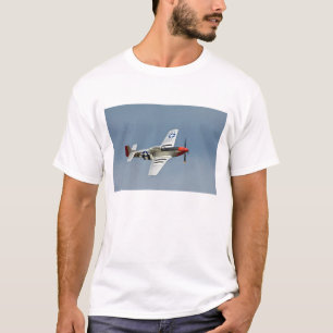 P-51D Mustang jager met D-Day markeringen vliegend T-shirt