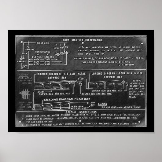 P-51D Mustang Pistool Laden Poster (Voorkant)