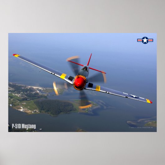 P-51D MUSTANG POSTER (Voorkant)