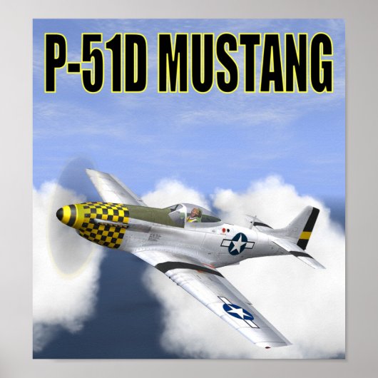 P-51D MUSTANG-POSTER POSTER (Voorkant)