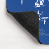 P-51D Mustang - Vliegtuigblauwdruk AD Muismat (Hoek)