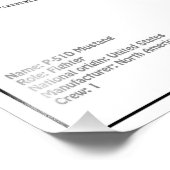 P-51D Mustang - Vliegtuigblauwdruk BD Foto Afdruk (Hoek)